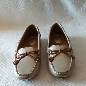 Clark's Dunbar Racer driving loafer  gold